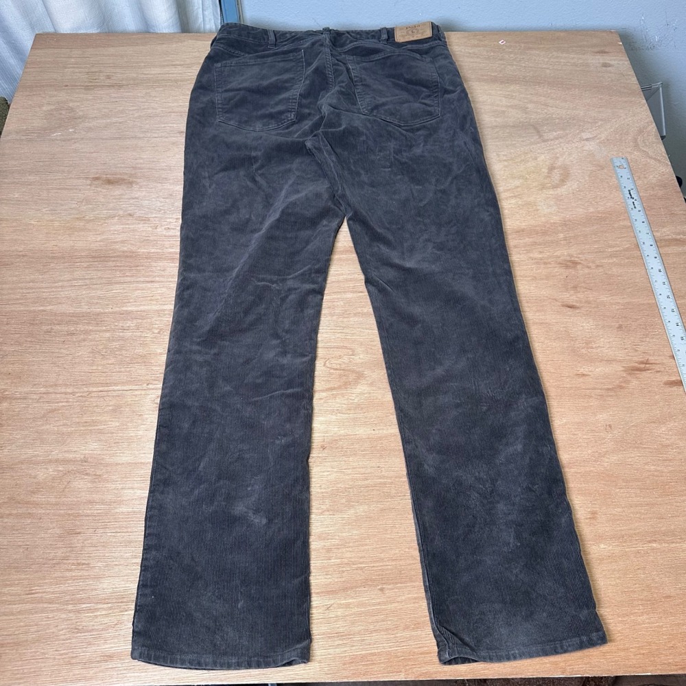 Polo Ralph Lauren Mens Corduroy Pants 38x36 Charcoal Grey Straight Leg 5-Pocket - Picture 9 of 10